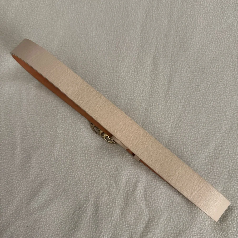 Cole Haan Cream Off White Leather Belt Women Size Small